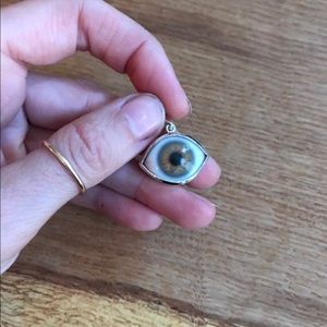 Prosthetic glass eye pendant
